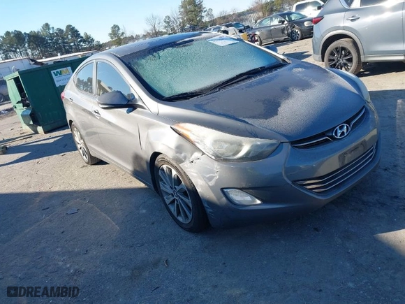 2013 Hyundai Elantra GLS PZEV with VIN 5NPDH4AEXDH304442, listed as a IAAI auction lot 41136472 with 182,800 mi miles. Bid and sale history available at carsss.com. Image 1.