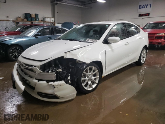 2013 Dodge Dart Rallye with VIN 1C3CDFBAXDD231128, listed as a Copart auction lot 52579245 with 108,982 mi miles and Salvage Title. Bid and sale history available at carsss.com. Image 1.