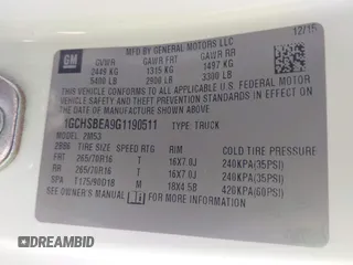 2016 Chevrolet Colorado 2WD WT с VIN 1GCHSBEA9G1190511, выставлен на аукционе IAAI как лот 42642481 с пробегом 80 128 миль миль и . История ставок и продаж доступна на DreamBid. Изображение 9.