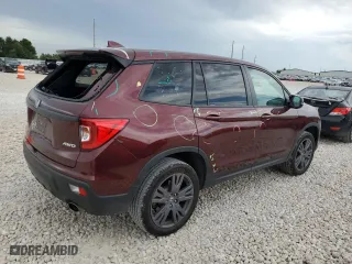 2021 Honda Passport EX-L with VIN 5FNYF8H52MB001660, listed as a Copart auction lot 62454734 with 51,143 mi miles and Salvage Title. Bid and sale history available at carsss.com. Image 3.