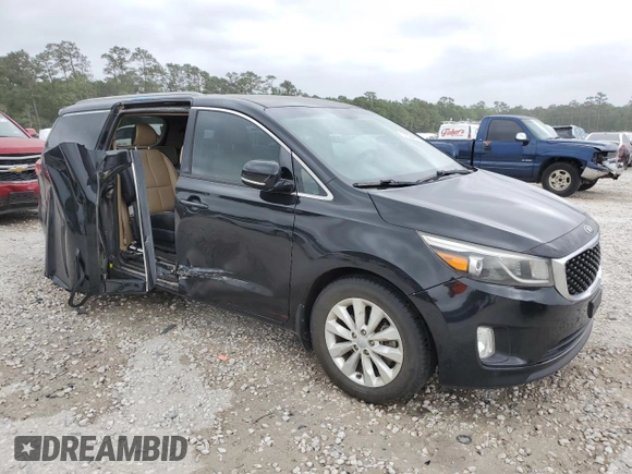 2016 Kia Sedona SX with VIN KNDMC5C11G6153598, listed as a Copart auction lot 51594285 with 151,312 mi miles and Salvage Title. Bid and sale history available at carsss.com. Image 4.
