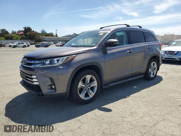 2019 Toyota Highlander Limited z VIN 5TDDZRFH3KS944285, wystawiony jako Copart lot #57176285 z przebiegiem 83 174 mil mil oraz Szkoda całkowita • Salvage title. Historia ofert i sprzedaży dostępna na DreamBid. Obrazek 1.