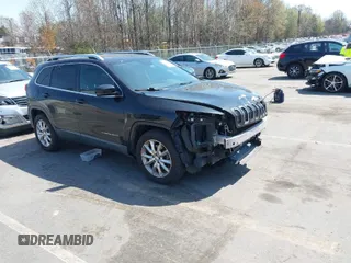2015 Jeep Cherokee Limited with VIN 1C4PJMDS9FW711040, listed as a IAAI auction lot 41904050 with 137,742 mi miles. Bid and sale history available at carsss.com. Image 1.