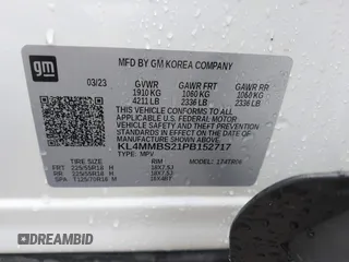 2023 Buick Encore GX Preferred with VIN KL4MMBS21PB152717, listed as a IAAI auction lot 41869744 with 14,719 mi miles and . Bid and sale history available at DreamBid. Image 9.