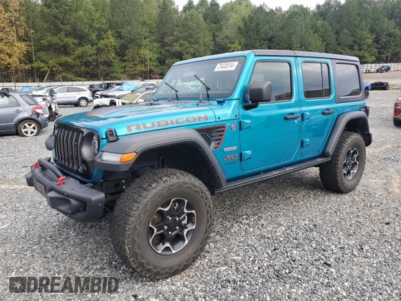 2020 Jeep Wrangler Unlimited Recon with VIN 1C4HJXFN5LW330617, listed as a Copart auction lot 73430514 with 52,827 mi miles and Salvage title. Bid and sale history available at DreamBid. Image 1.