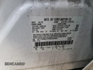 2022 Ford Maverick XL z VIN 3FTTW8E37NRA64363, wystawiony jako Copart lot #50546455 z przebiegiem 54 299 mil mil oraz Czysty tytuł • Clean title. Historia ofert i sprzedaży dostępna na DreamBid. Obrazek 12.