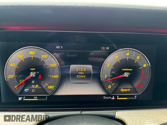 2018 Mercedes-Benz E 400 with VIN WDD1J6FB9JF021107, listed as a Copart auction lot 56613265 with 92,545 mi miles and Clean Title. Bid and sale history available at DreamBid. Image 8.