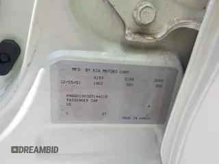 2002 Kia Optima LX z VIN KNAGD126325144218, wystawiony jako IAAI lot #42596691 z przebiegiem 220 972 mil mil oraz . Historia ofert i sprzedaży dostępna na DreamBid. Obrazek 9.