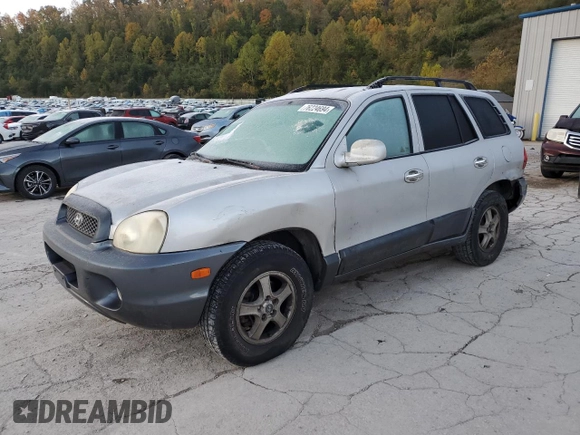 2003 Hyundai Santa Fe LX with VIN KM8SC73E63U536654, listed as a Copart auction lot 76224694 with 191,977 mi miles and Salvage Title. Bid and sale history available at carsss.com. Image 1.