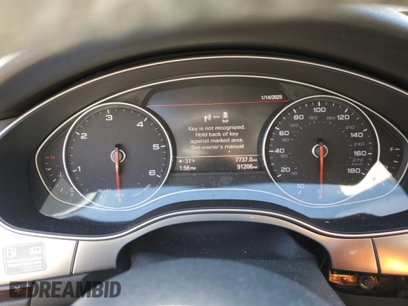 2016 Audi A6 3.0L TDI Premium Plus with VIN WAUFMAFC6GN000794, listed as a Copart auction lot 88502915 with 91,206 mi miles and Salvage Title. Bid and sale history available at carsss.com. Image 9.