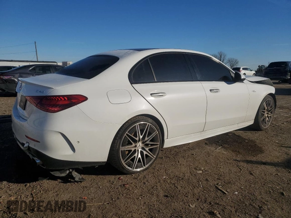 2023 Mercedes-Benz C 43 AMG with VIN W1KAF8HB3PR073401, listed as a Copart auction lot 87645465 with 27,805 mi miles and Salvage Title. Bid and sale history available at DreamBid. Image 3.