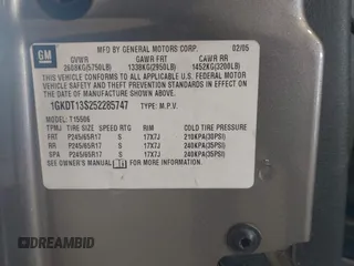 2005 GMC Envoy SLE z VIN 1GKDT13S252285747, wystawiony jako IAAI lot #42340642 z przebiegiem Nie podano mil oraz . Historia ofert i sprzedaży dostępna na DreamBid. Obrazek 9.