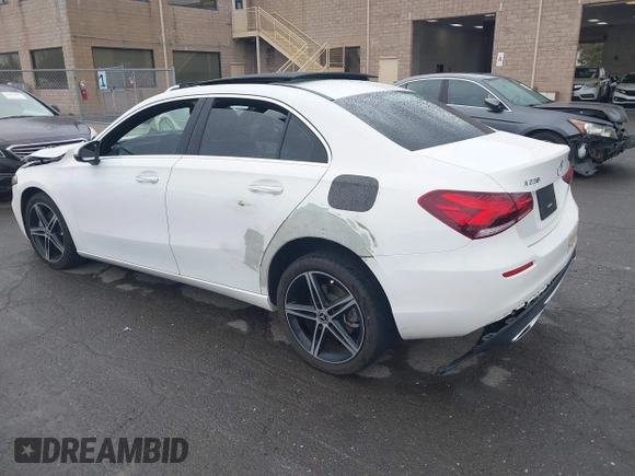 2022 Mercedes-Benz A 220 with VIN W1K3G4EB7NJ328176, listed as a IAAI auction lot 41891527 with 24,603 mi miles and . Bid and sale history available at DreamBid. Image 3.