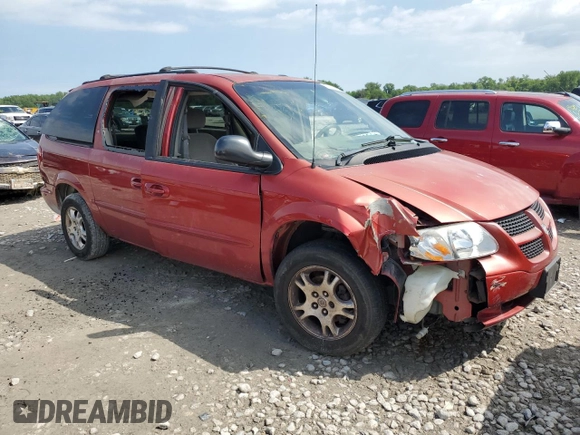 2002 Dodge Caravan EX with VIN 2B8GP74L92R602861, listed as a Copart auction lot 55630154 with 186,170 mi miles and Salvage Title. Bid and sale history available at carsss.com. Image 4.
