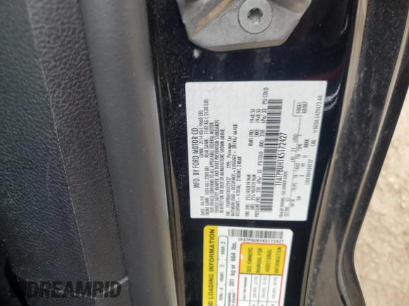 2019 Ford Mustang EcoBoost with VIN 1FATP8UH1K5172427, listed as a Copart auction lot 60688935 with 30,928 mi miles and Salvage title. Bid and sale history available at DreamBid. Image 12.