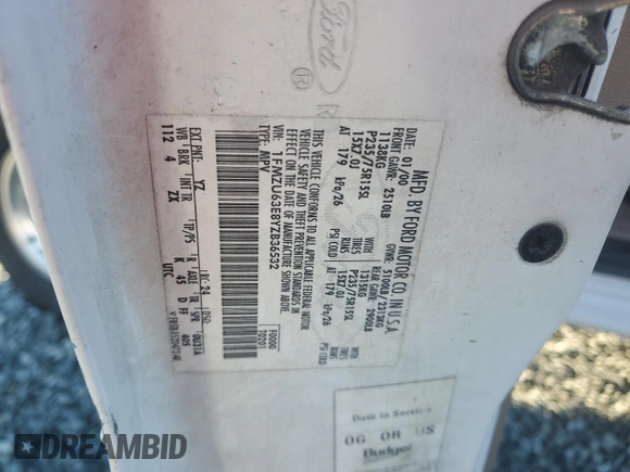 2000 Ford Explorer XLT z VIN 1FMZU63E8YZB36532, wystawiony jako Copart lot #81192434 z przebiegiem 275 115 mil mil oraz Szkoda całkowita • Salvage title. Historia ofert i sprzedaży dostępna na DreamBid. Obrazek 13.