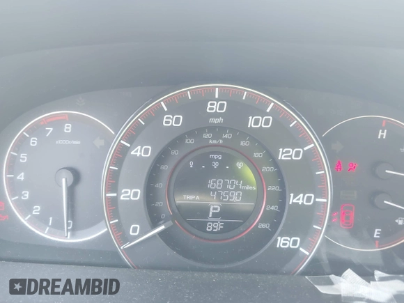 2014 Honda Accord Sport with VIN 1HGCR2F57EA002333, listed as a IAAI auction lot 42184697 with 168,704 mi miles and . Bid and sale history available at DreamBid. Image 7.
