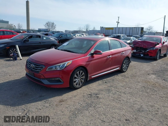 2017 Hyundai Sonata Sport with VIN 5NPE34AF6HH571353, listed as a IAAI auction lot 41796296 with 102,196 mi miles. Bid and sale history available at carsss.com. Image 17.