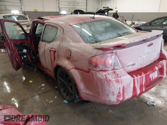 2012 Dodge Avenger SXT with VIN 1C3CDZCB5CN143301, listed as a IAAI auction lot 41632982 with Not Provided miles and . Bid and sale history available at carsss.com. Image 3.