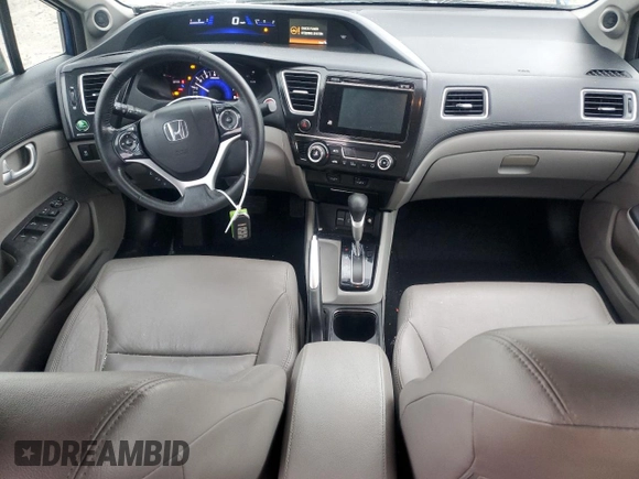 2015 Honda Civic EX-L with VIN 19XFB2F96FE215758, listed as a Copart auction lot 52067865 with 179,062 mi miles and Salvage Title. Bid and sale history available at DreamBid. Image 8.