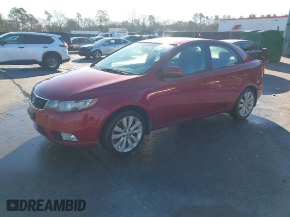 2012 Kia Forte SX with VIN KNAFW4A33C5595018, listed as a IAAI auction lot 41695047 with 187,356 mi miles. Bid and sale history available at carsss.com. Image 2.