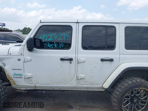 2020 Jeep Wrangler Unlimited Sahara High Altitude z VIN 1C4HJXEG2LW265227, wystawiony jako IAAI lot #42270274 z przebiegiem 77 534 mil mil oraz . Historia ofert i sprzedaży dostępna na DreamBid. Obrazek 15.