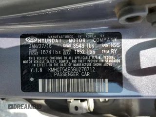 2016 Hyundai Accent SE with VIN KMHCT5AE5GU278712, listed as a Copart auction lot 54613965 with 168,917 mi miles and Clean Title. Bid and sale history available at carsss.com. Image 12.