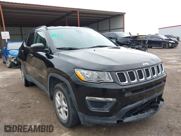 2019 Jeep Compass Sport z VIN 3C4NJCAB2KT848049, wystawiony jako IAAI lot #42119957 z przebiegiem 119 638 mil mil oraz . Historia ofert i sprzedaży dostępna na DreamBid. Obrazek 1.