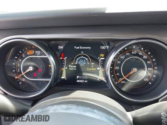 2021 Jeep Wrangler Unlimited Sahara with VIN 1C4HJXEN9MW681422, listed as a IAAI auction lot 42563426 with 48,582 mi miles and . Bid and sale history available at DreamBid. Image 7.