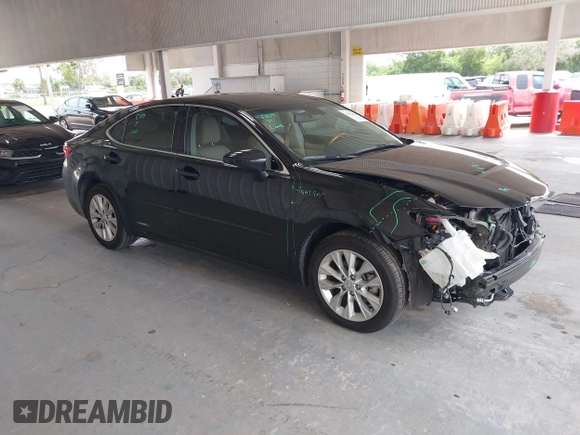 2014 Lexus ES 300h with VIN JTHBW1GG9E2043696, listed as a IAAI auction lot 42392424 with 74,370 mi miles and . Bid and sale history available at DreamBid. Image 1.