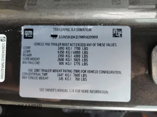 2021 Chevrolet Suburban LS z VIN 1GNSKBKD7MR420989, wystawiony jako Copart lot #46903795 z przebiegiem 40 895 mil mil oraz Szkoda całkowita • Salvage title. Historia ofert i sprzedaży dostępna na DreamBid. Obrazek 13.