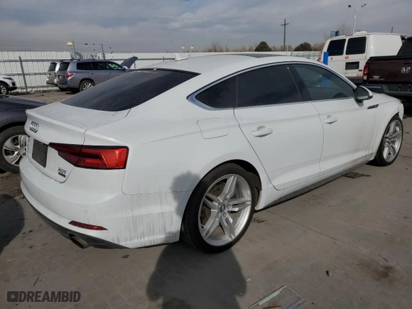 2018 Audi A5 Sportback Premium Plus with VIN WAUENCF51JA007947, listed as a Copart auction lot 42394115 with 66,561 mi miles and Non Repairable. Bid and sale history available at carsss.com. Image 3.