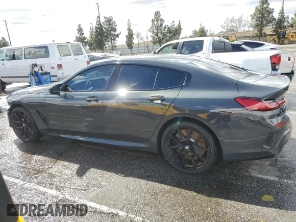 2025 BMW 8 Series M850i with VIN WBAGV8C07SCT18237, listed as a Copart auction lot 49277375 with 750 mi miles and Salvage title. Bid and sale history available at DreamBid. Image 2.