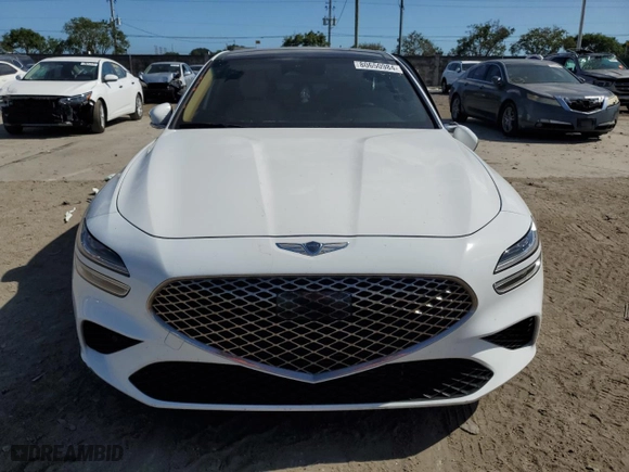 2022 Genesis G70 2.0T with VIN KMTG34TA2NU096216, listed as a Copart auction lot 80650984 with 63,147 mi miles and Non Repairable. Bid and sale history available at carsss.com. Image 5.