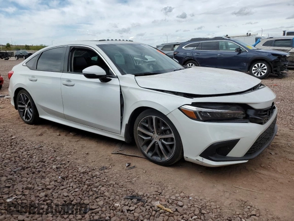 2022 Honda Civic Sedan Touring with VIN 2HGFE1F97NH316040, listed as a Copart auction lot 49002805 with 41,385 mi miles and Salvage Title. Bid and sale history available at carsss.com. Image 4.