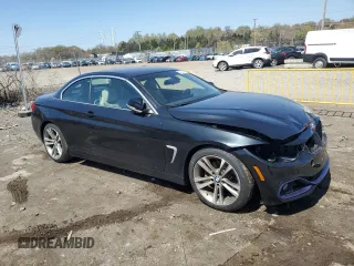 2015 BMW 4 Series 428i with VIN WBA3V7C56F5A24314, listed as a Copart auction lot 52144195 with 55,916 mi miles and Salvage Title. Bid and sale history available at carsss.com. Image 4.