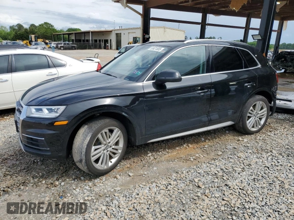 2019 Audi Q5 Premium Plus with VIN WA1BNAFYXK2046742, listed as a Copart auction lot 53631855 with 86,357 mi miles and Salvage title. Bid and sale history available at DreamBid. Image 1.