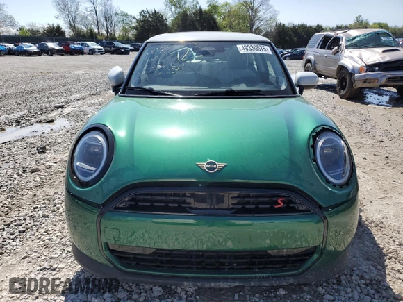 2025 MINI Hardtop Cooper S with VIN WMW23GD0XS2W14805, listed as a Copart auction lot 49330675 with 9,889 mi miles and Salvage Title. Bid and sale history available at DreamBid. Image 5.