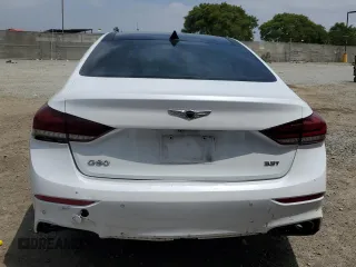 2018 Genesis G80 Sport with VIN KMHGN4JB2JU237330, listed as a Copart auction lot 58870695 with 61,417 mi miles and Salvage title. Bid and sale history available at DreamBid. Image 6.