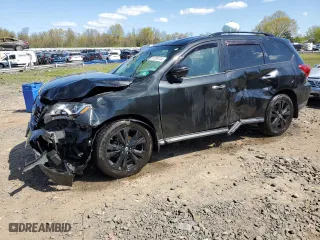 2018 Nissan Pathfinder SV with VIN 5N1DR2MMXJC646447, listed as a Copart auction lot 51288134 with 115,577 mi miles and Salvage Title. Bid and sale history available at carsss.com. Image 1.