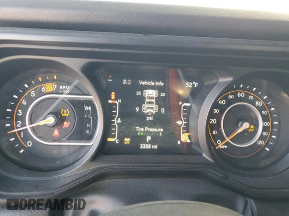 2024 Jeep Wrangler Sport S z VIN 1C4PJXDGXRW289295, wystawiony jako Copart lot #49031105 z przebiegiem 3 358 mil mil oraz Szkoda całkowita • Salvage title. Historia ofert i sprzedaży dostępna na DreamBid. Obrazek 9.