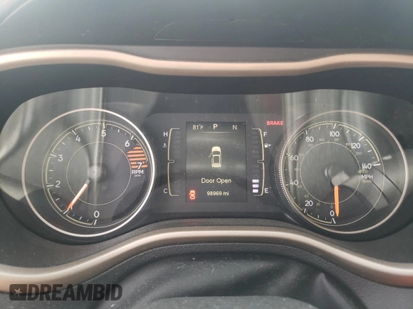 2016 Jeep Cherokee 75th Anniversary with VIN 1C4PJLCB5GW256619, listed as a Copart auction lot 53648575 with 98,969 mi miles and Salvage Title. Bid and sale history available at DreamBid. Image 9.