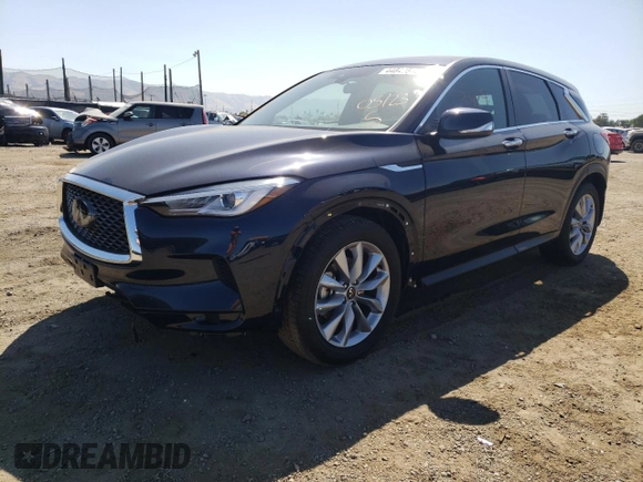 2020 Infiniti QX50 LUXE with VIN 3PCAJ5M36LF111628, listed as a Copart auction lot 44840512 with 3,429 mi miles. Bid and sale history available at carsss.com. Image 2.