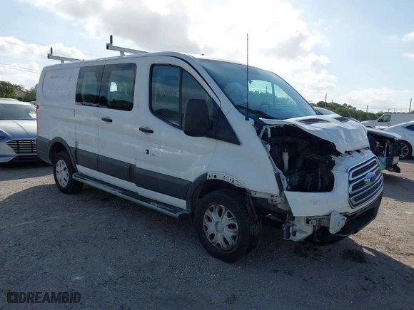 2015 Ford Transit Cargo Van with VIN 1FTNR1ZM5FKA66094, listed as a IAAI auction lot 41571071 with 183,554 mi miles. Bid and sale history available at carsss.com. Image 1.