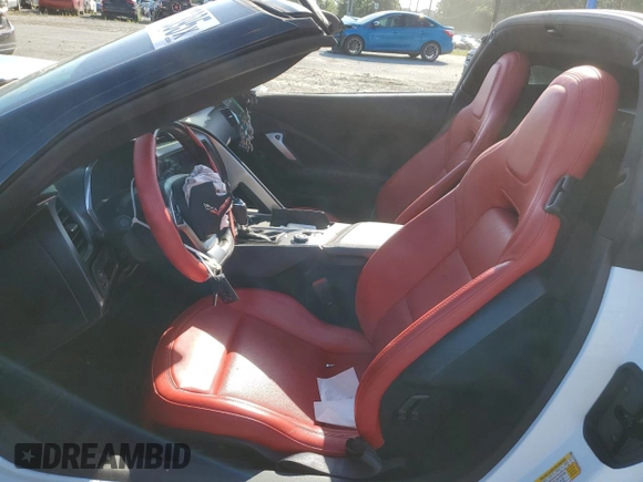 2019 Chevrolet Corvette Z51 1LT with VIN 1G1YH2D79K5123924, listed as a Copart auction lot 54783395 with Not provided miles and Salvage title. Bid and sale history available at DreamBid. Image 7.