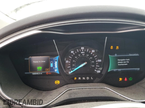 2014 Ford Fusion Titanium Hybrid with VIN 3FA6P0RU3ER219947, listed as a Copart auction lot 53566235 with 186,846 mi miles and Salvage Title. Bid and sale history available at carsss.com. Image 9.