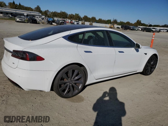 2016 Tesla Model S 70 with VIN 5YJSA1E17GF164788, listed as a Copart auction lot 75565904 with 96,936 mi miles and Salvage title. Bid and sale history available at DreamBid. Image 3.
