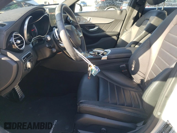 2016 Mercedes-Benz C 450 AMG with VIN 55SWF6EB2GU108099, listed as a Copart auction lot 52145215 with 10,367 mi miles and Salvage Title. Bid and sale history available at carsss.com. Image 7.