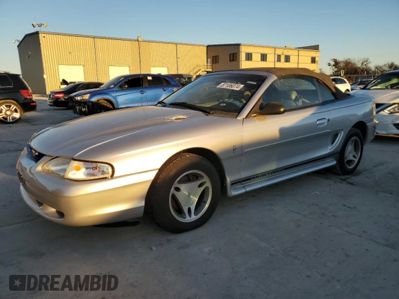 1998 Ford Mustang with VIN 1FAFP4444WF212096, listed as a Copart auction lot 87106074 with 107,664 mi miles and Clean Title. Bid and sale history available at carsss.com. Image 1.