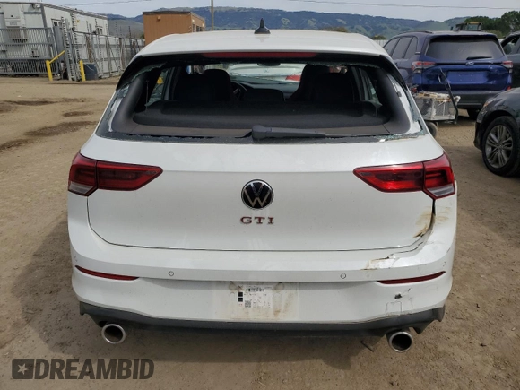 2024 Volkswagen Golf GTI S with VIN WVWGA7CD0RW124198, listed as a Copart auction lot 47222805 with 8,595 mi miles and Salvage Title. Bid and sale history available at carsss.com. Image 6.